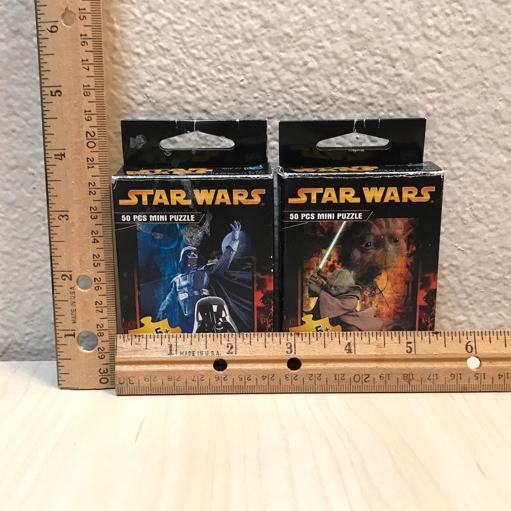 Star Wars Mini Puzzles. Darth Vader & Yoda. 50 Pcs Each. 2005. - Picture 9 of 9